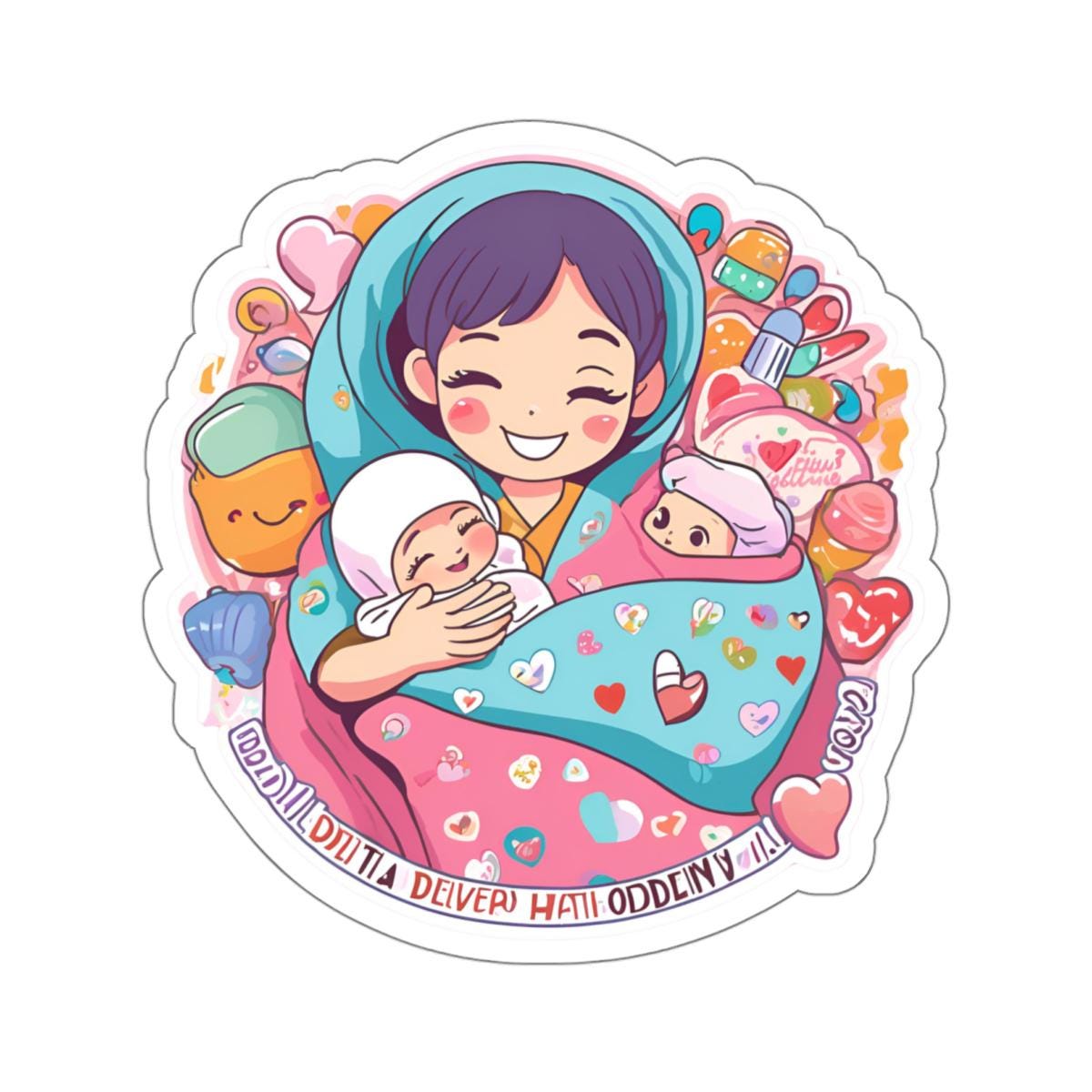 Midwife Sticker, Birth Doula Sticker, Labor and Delivery Sticker, Baby Shower Gift, Obstetrician Sticker, Pregnancy Announcement Sticker