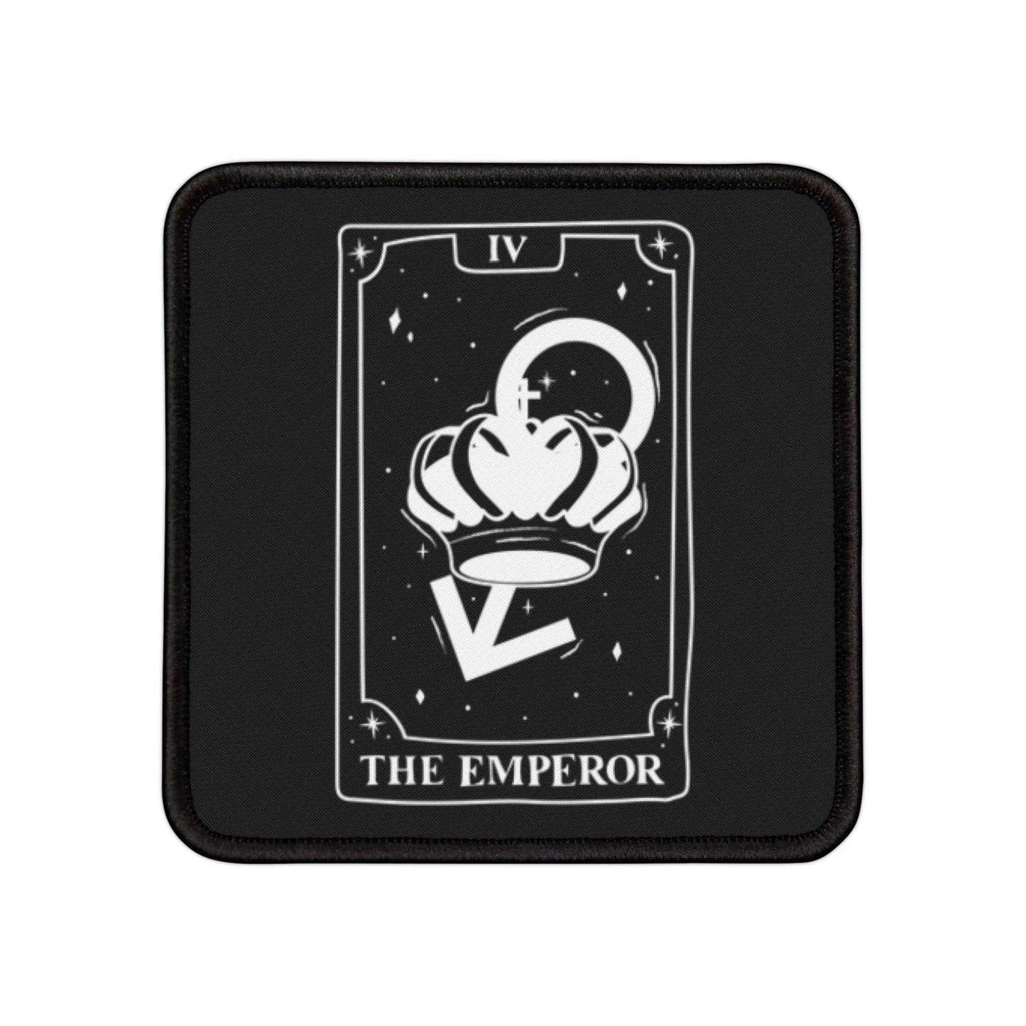 The Emperor Tarot Card Iron-On Patches, Tarot Embroidered Patch, Boho Tarot Design, DIY Clothing Customization, Tarot Card Collector Gift