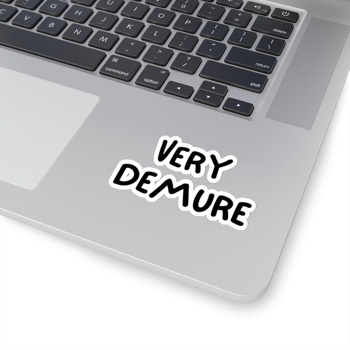 Very Demure Kiss-Cut Stickers, Long Lasting Vinyl Sticker, Laptop Decals, Water Bottle Sticker, Planner Accessories, Scrapbooking Supplies